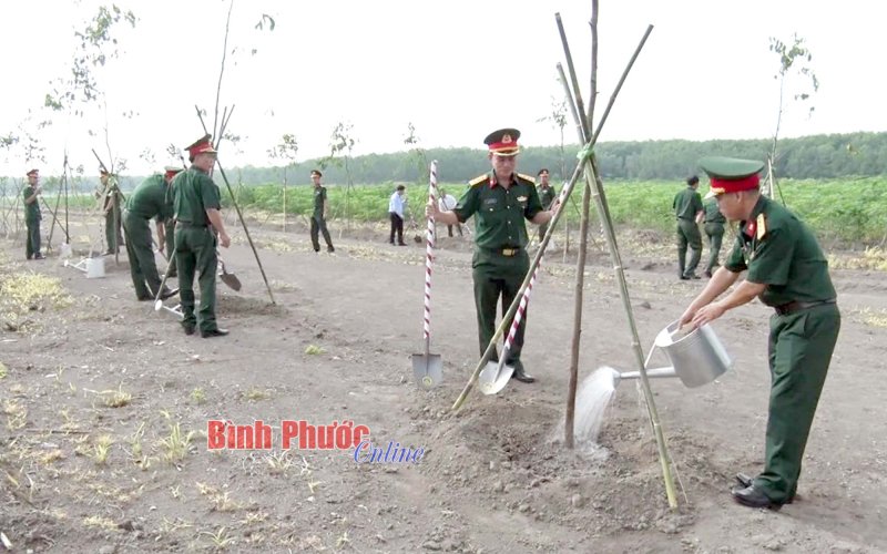 Bộ chỉ huy Quân sự tỉnh phát động trồng cây năm 2023