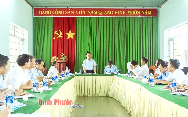 Bù Đốp: Bí thư Huyện ủy làm việc với Đảng ủy xã Thiện Hưng