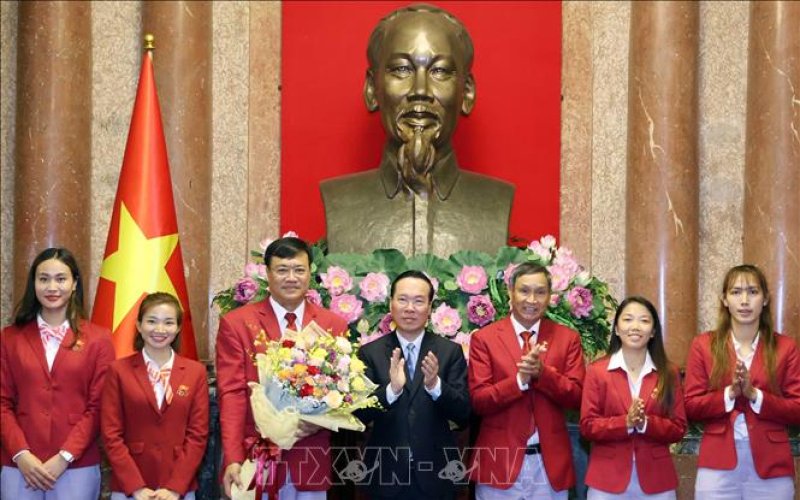Chủ tịch nước biểu dương các 'gương mặt vàng' của Đoàn Thể thao Việt Nam