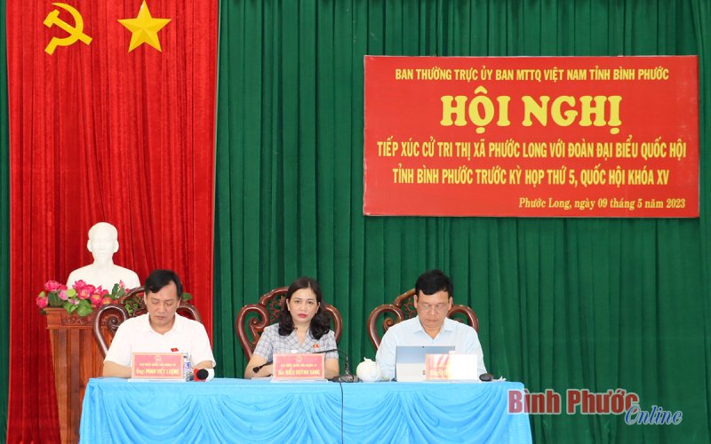 Cử tri Phước Long đóng góp nhiều ý kiến xây dựng luật, chính sách
