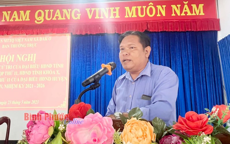 Cử tri xã Đắk Ơ kiến nghị nhiều vấn đề liên quan đời sống dân sinh