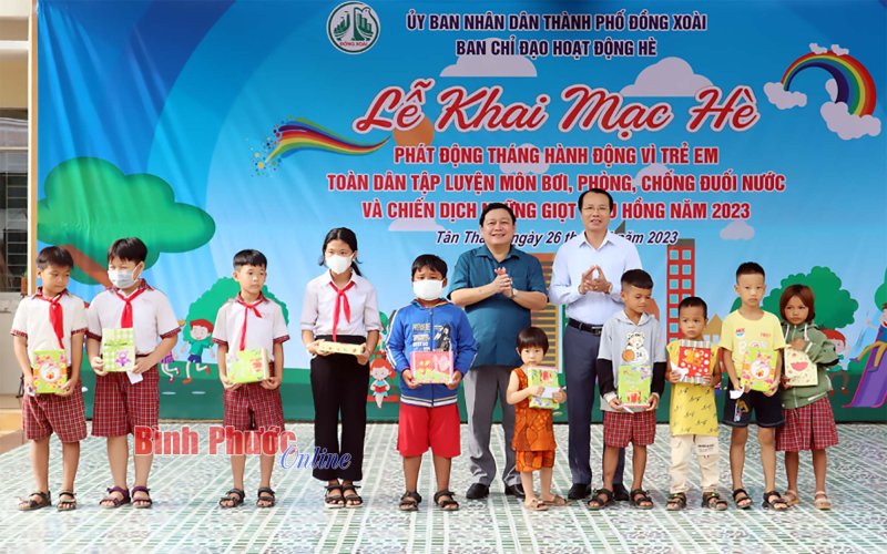 Đồng Xoài khai mạc hè và phát động hưởng ứng Tháng hành động vì trẻ em năm 2023