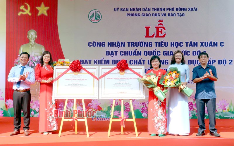 Đồng Xoài: Trường tiểu học Tân Xuân C đạt chuẩn quốc gia mức độ 1