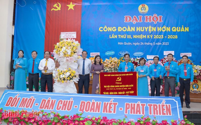 Hớn Quản: Đại hội Công đoàn nhiệm kỳ 2023-2028