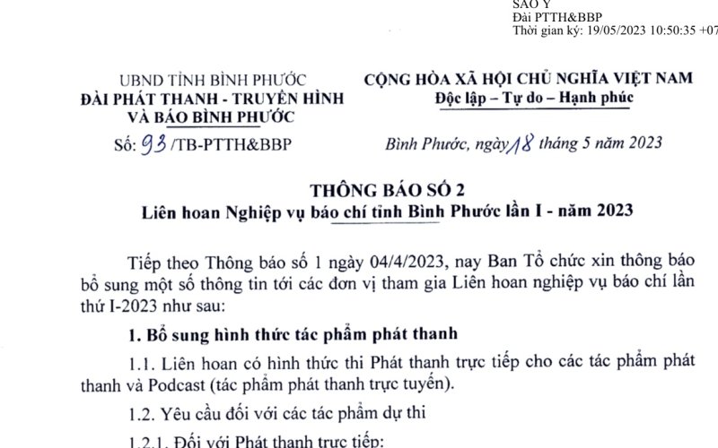 Một số điểm mới về Liên hoan Nghiệp vụ báo chí tỉnh Bình Phước năm 2023
