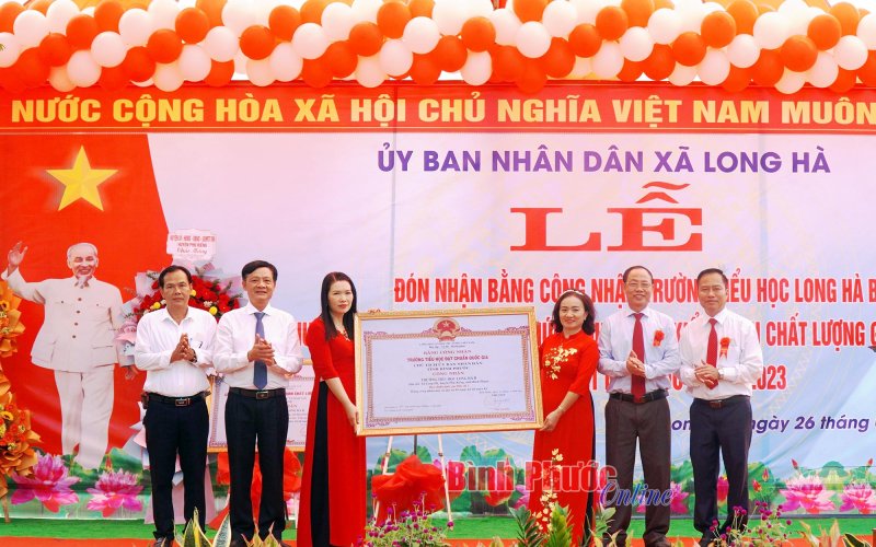 Phú Riềng: Trường tiểu học Long Hà B đạt chuẩn quốc gia mức độ 1