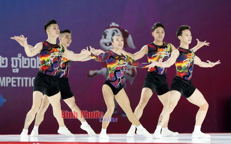 SEA Games 32: Aerobic Việt Nam thâu tóm toàn bộ huy chương vàng