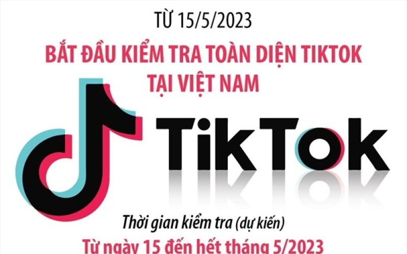 Từ 15-5-2023: Bắt đầu kiểm tra toàn diện TikTok tại Việt Nam