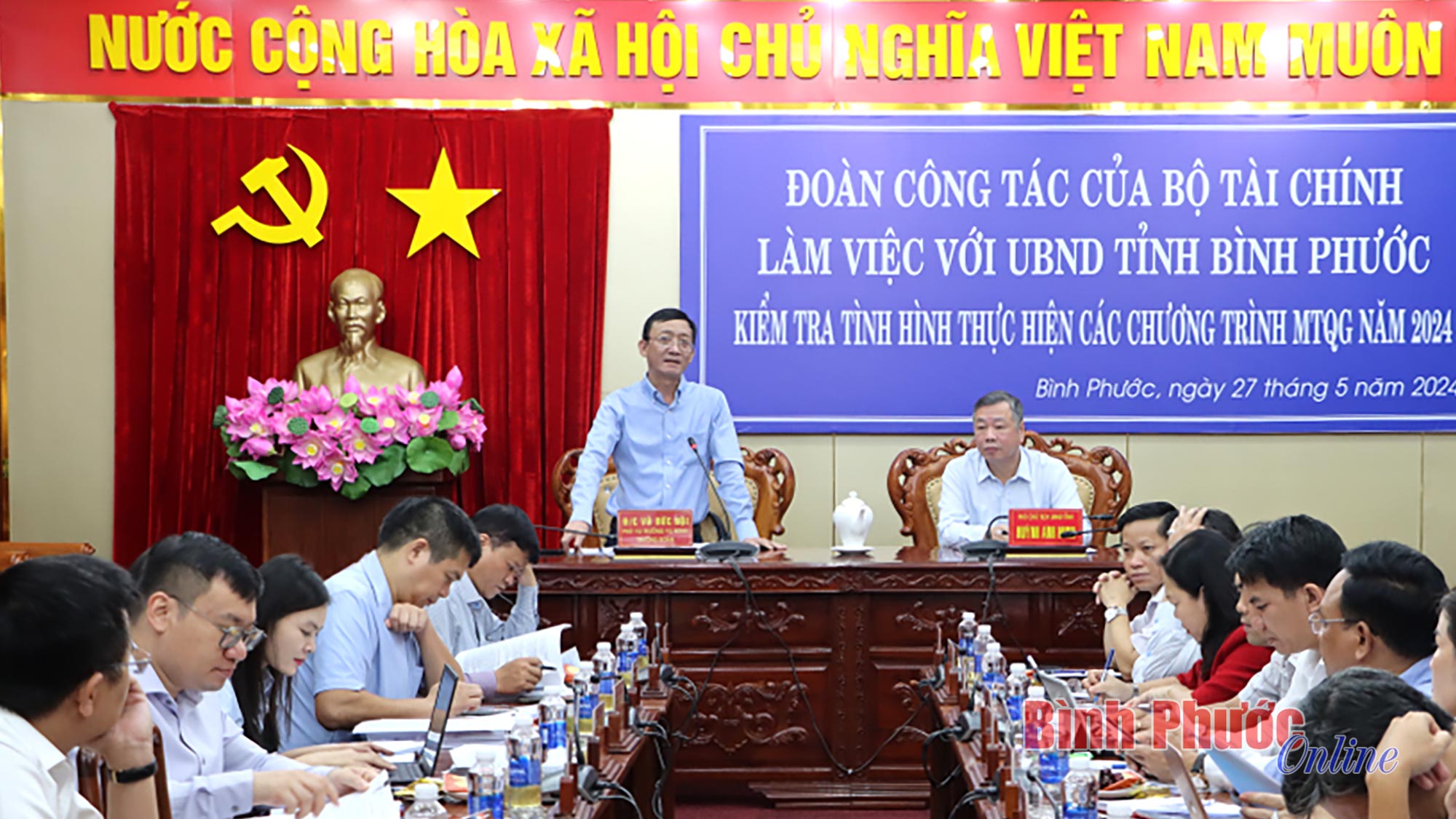 Bình Phước: Đoàn công tác Bộ Tài chính làm việc với UBND tỉnh