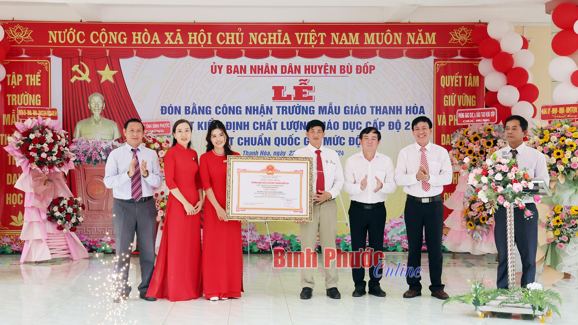 Bù Đốp: Trường Mầm non Thanh Hòa đạt chuẩn quốc gia