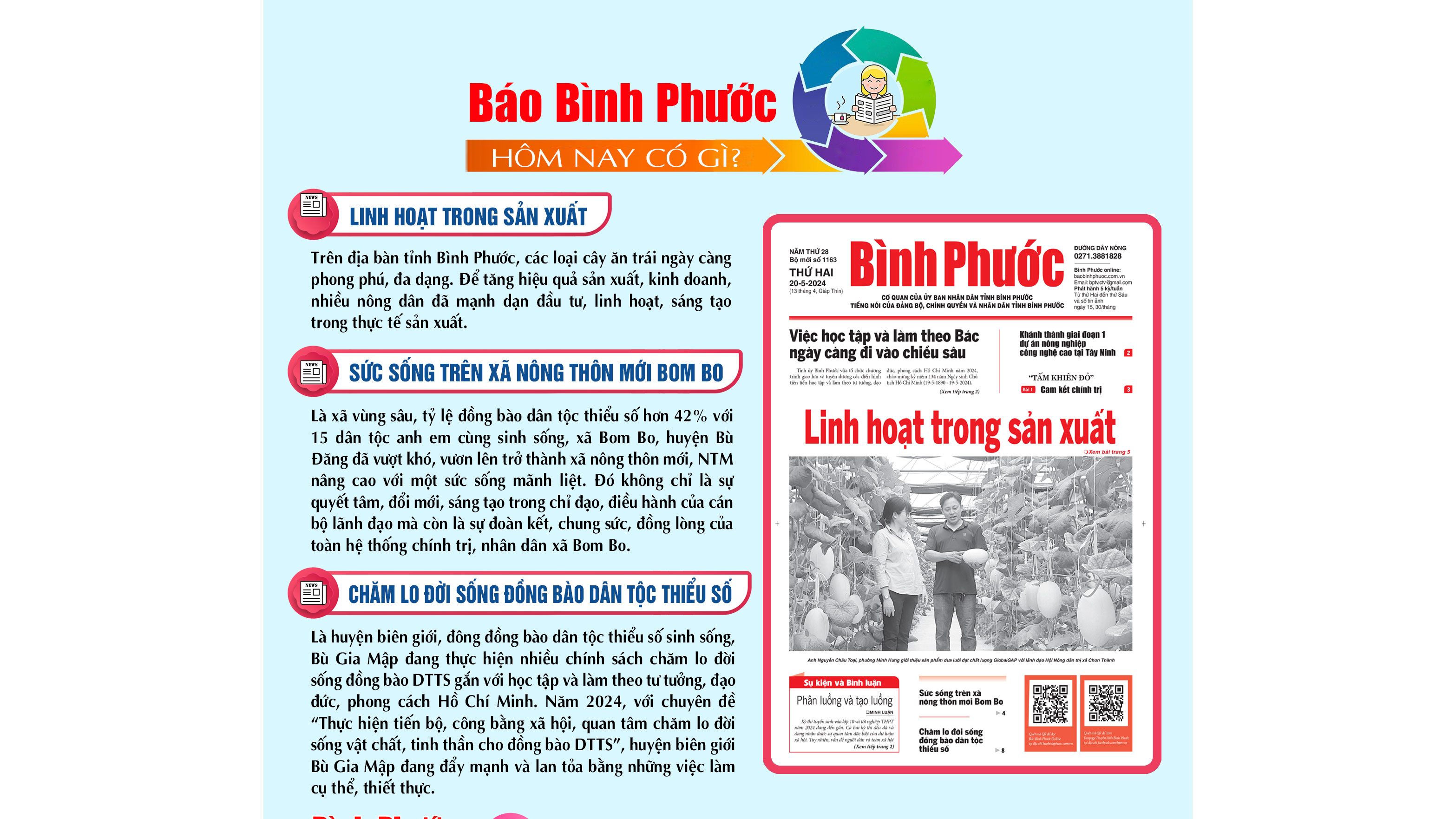 Kính mời độc giả đón đọc báo in Bình Phước hôm nay 20-5-2024