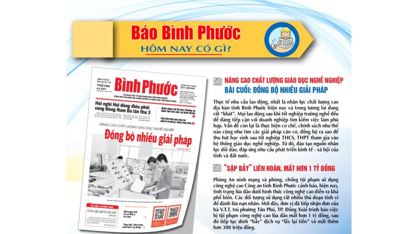 Kính mời độc giả đón đọc báo in Bình Phước hôm nay 6-5-2024