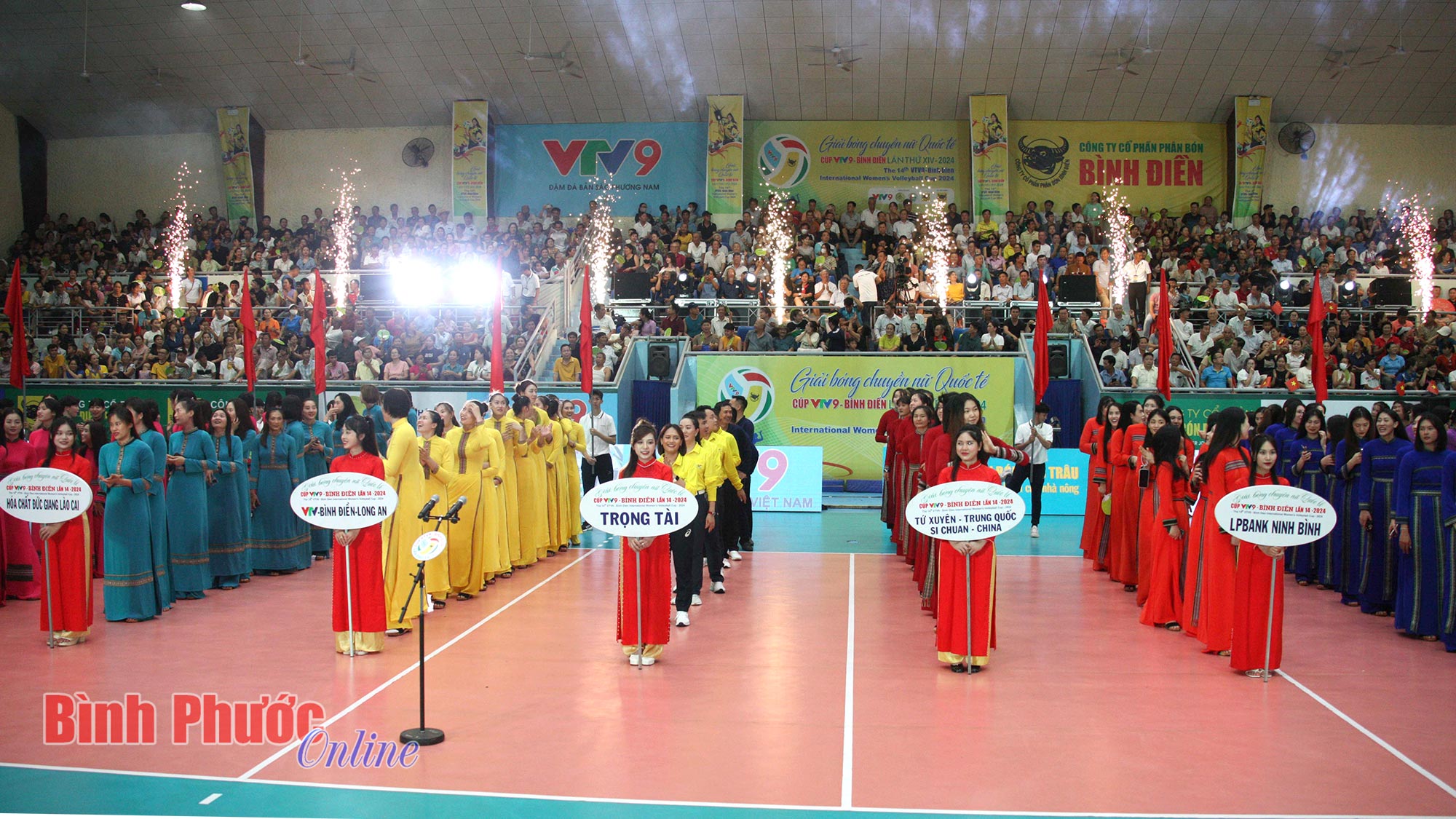 Lễ khai mạc Giải bóng chuyển nữ quốc tế Cúp VTV9 - Bình Điền lần thứ 14- 2024