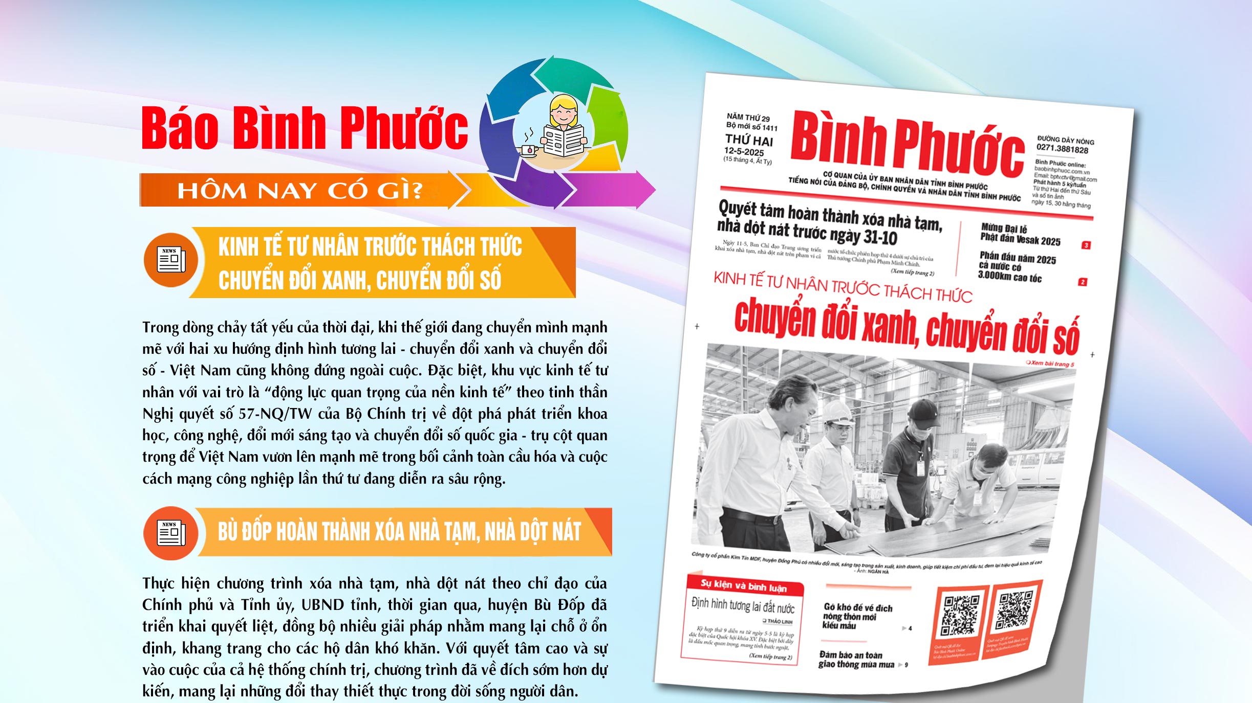 Kính mời độc giả đón đọc báo in Bình Phước hôm nay 12-5-2025