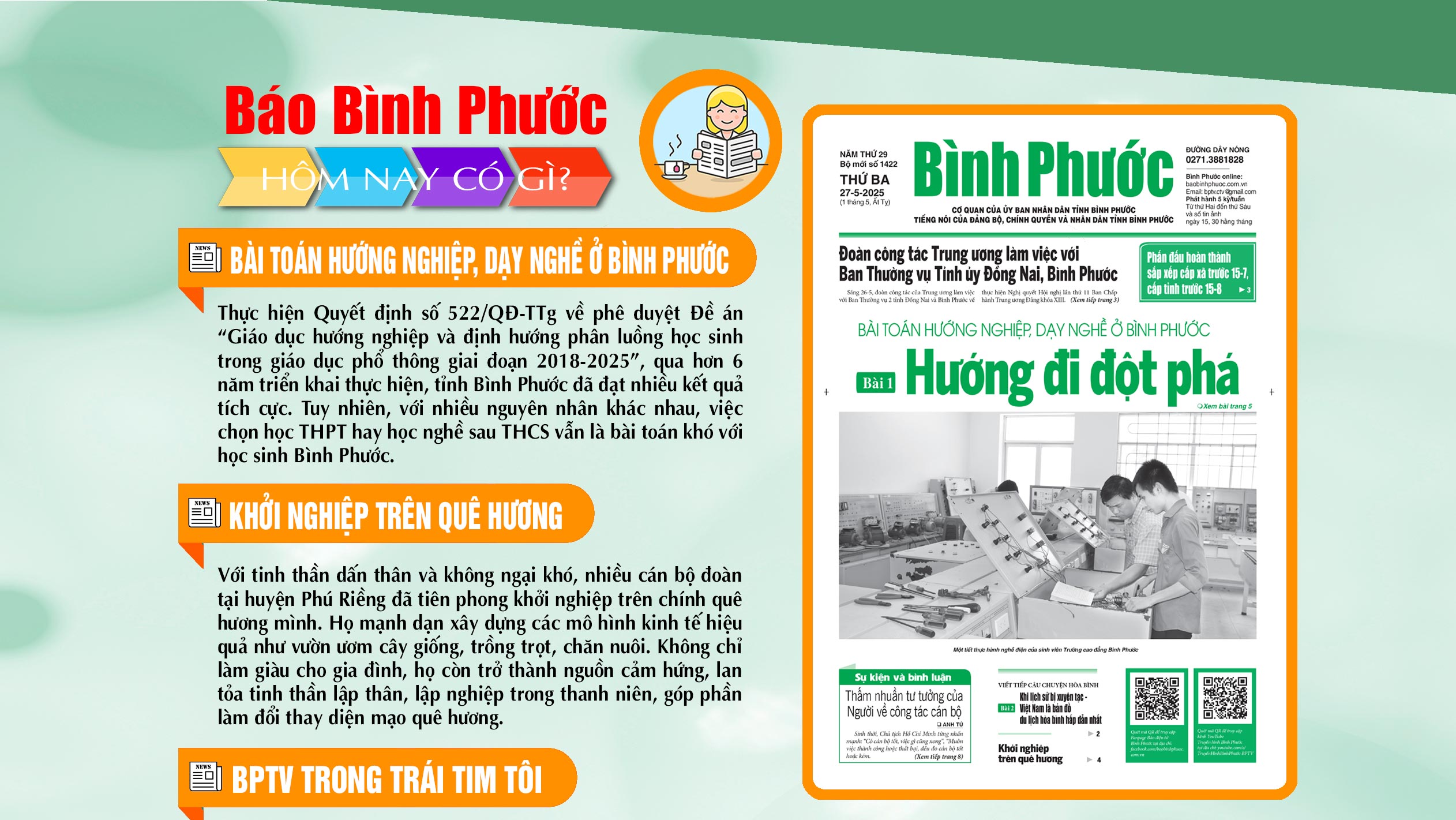 Kính mời độc giả đón đọc báo in Bình Phước hôm nay 27-5-2025