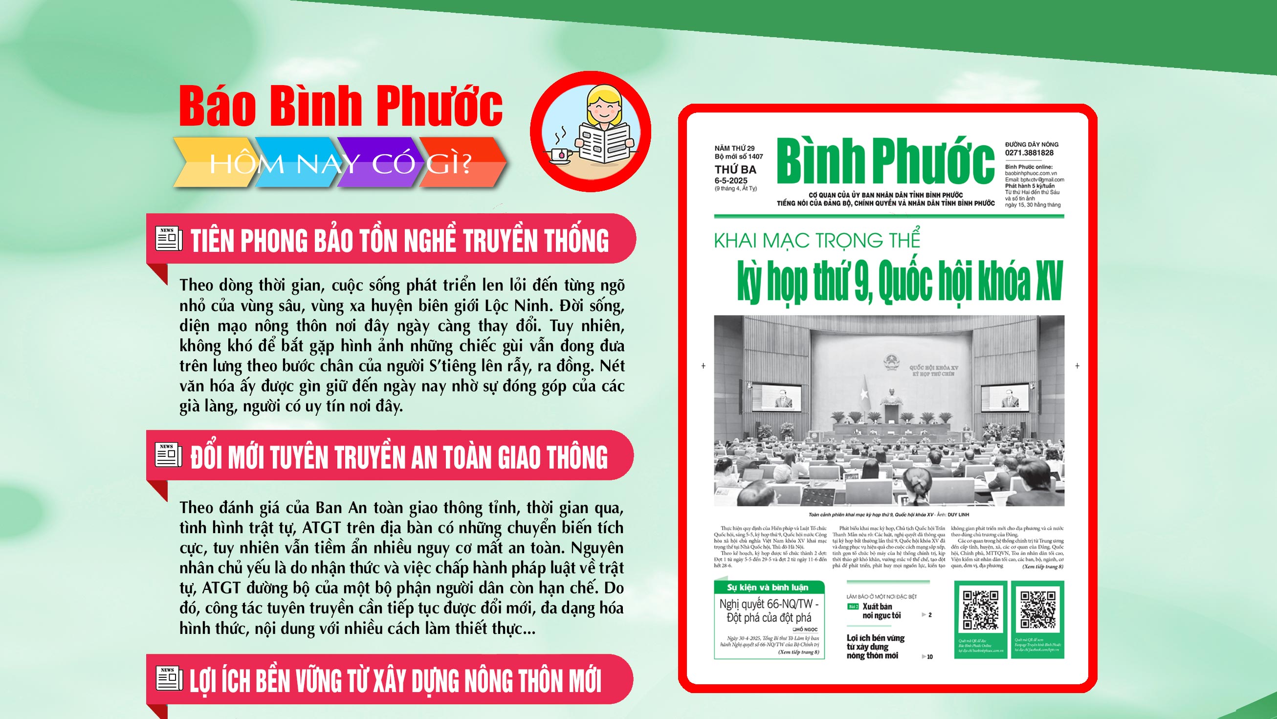 Kính mời độc giả đón đọc báo in Bình Phước hôm nay 6-5-2025