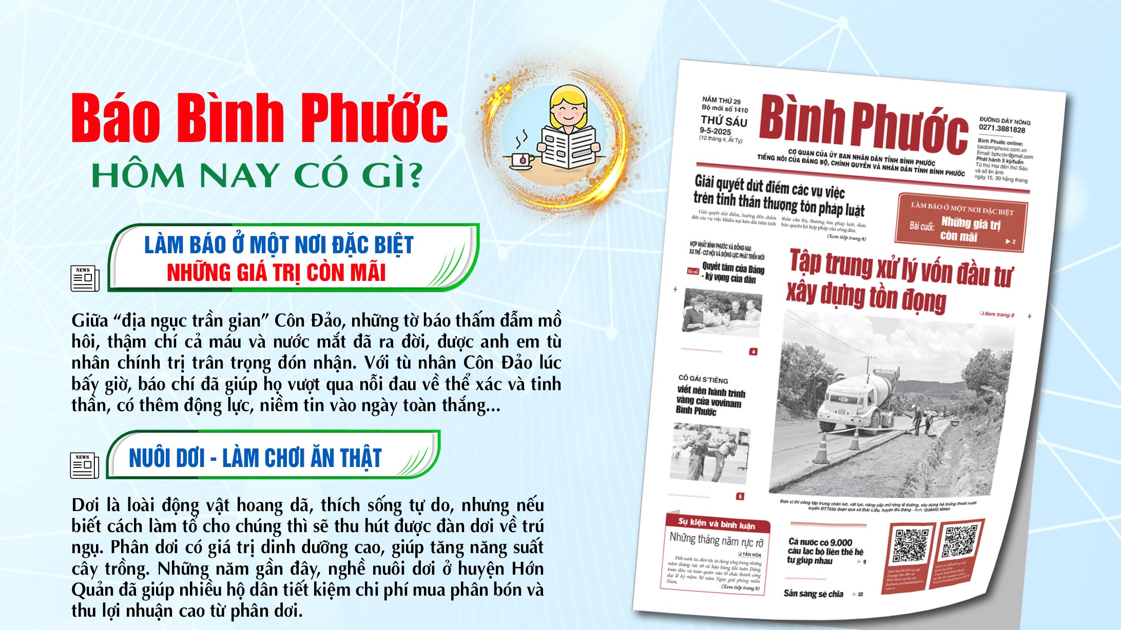 Kính mời độc giả đón đọc báo in Bình Phước hôm nay 9-5-2025