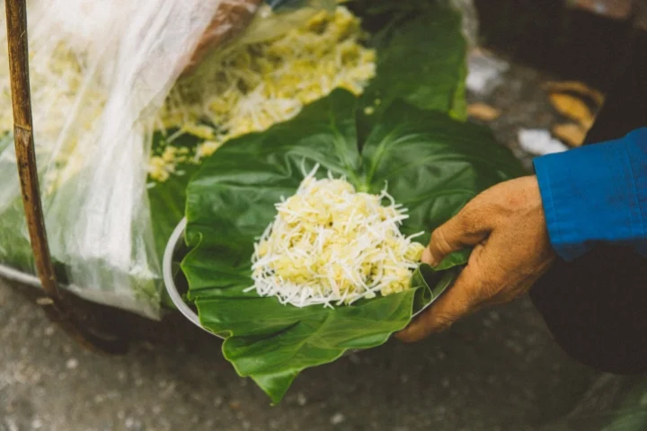 Món xôi đậu và mùa thi cùng ba