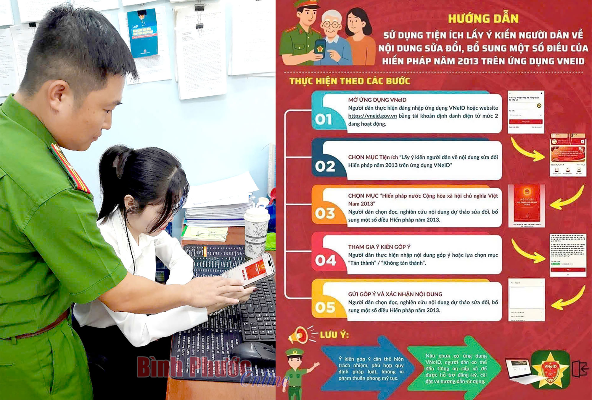 Người dân Lộc Thiện tích cực góp ý vào dự thảo sửa đổi, bổ sung Hiến pháp
