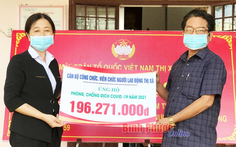 Bình Long ủng hộ Quỹ phòng, chống dịch Covid-19 gần 550 triệu đồng 