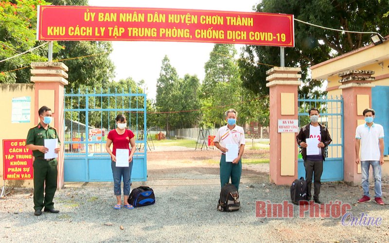 Chơn Thành: 34 công dân tại khu cách ly đều có kết quả âm tính