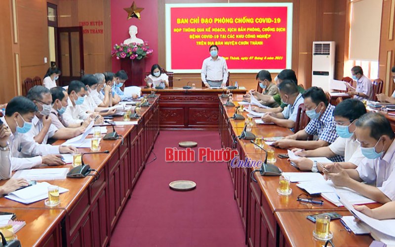 Chơn Thành thông qua kịch bản phòng chống dịch Covid-19 tại khu công nghiệp