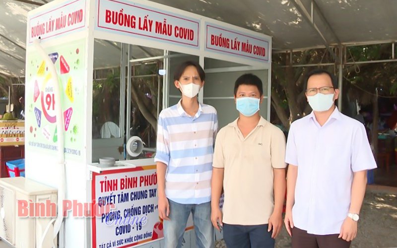 Chơn Thành tiếp nhận 1 buồng di động lấy mẫu xét nghiệm Covid-19