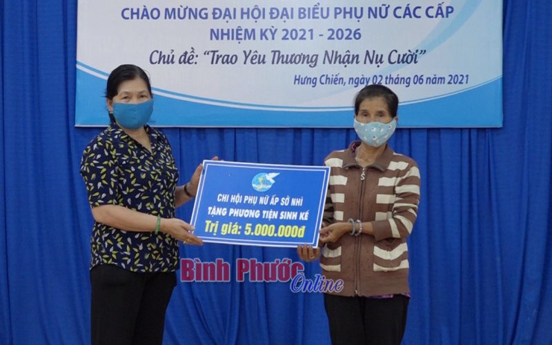 Hơn 60 triệu đồng hỗ trợ sinh kế cho phụ nữ phát triển kinh tế