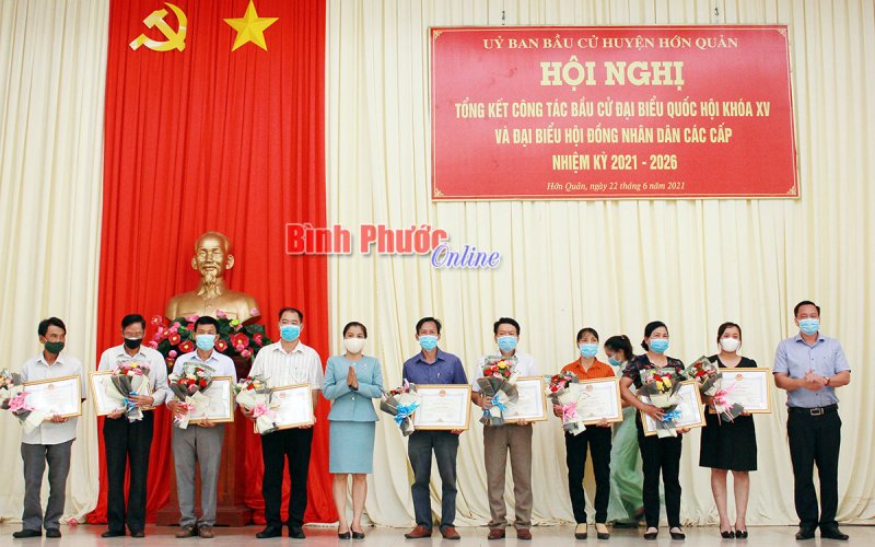 Hớn Quản: Cuộc bầu cử diễn ra thành công, dân chủ, đúng pháp luật, an toàn, tiết kiệm