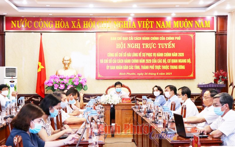 Năm 2020, Bình Phước xếp thứ 40 về chỉ số cải cách hành chính