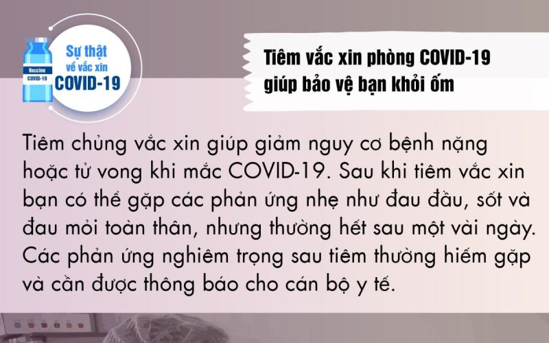 Tiêm vaccine COVID-19 giúp sinh ra miễn dịch hiệu quả