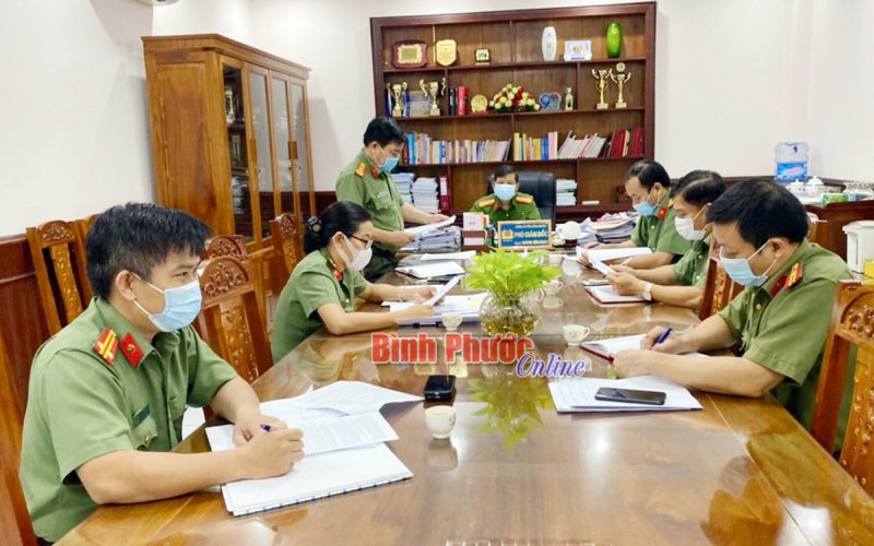 Ủy ban Kiểm tra Đảng ủy Công an tỉnh sơ kết 6 tháng đầu năm 2021