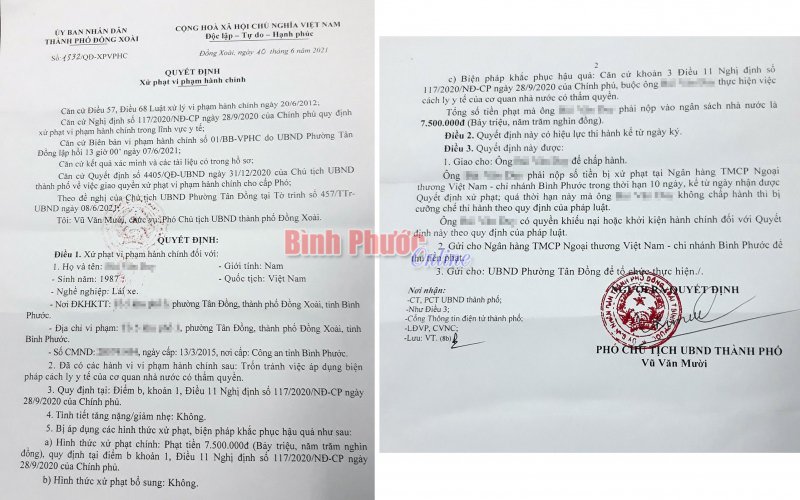 Xử phạt 7,5 triệu đồng một F2 vi phạm quy định cách ly tại nhà