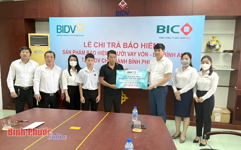 BIC Bình Dương chi trả hơn 557 triệu đồng quyền lợi bảo hiểm cho khách hàng 