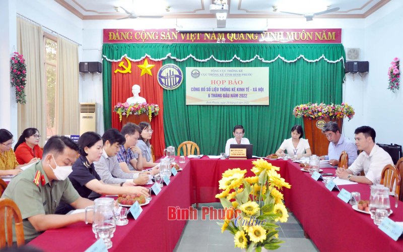 Bình Phước họp báo công bố số liệu kinh tế - xã hội 6 tháng đầu năm 2022
