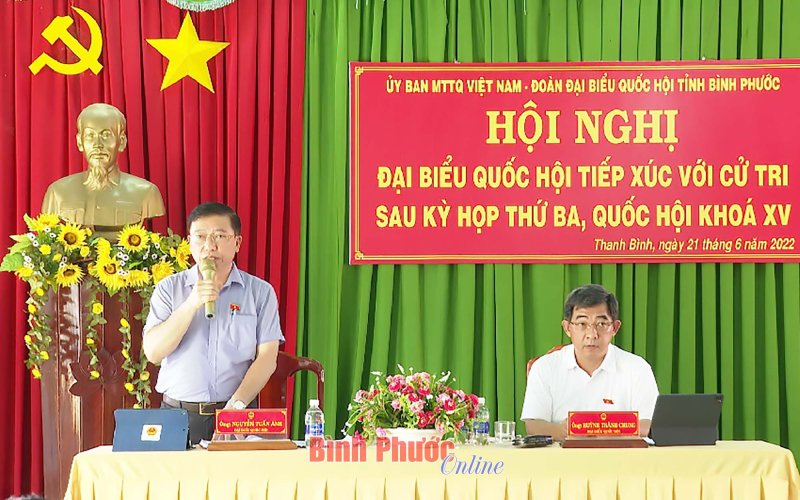Cử tri huyện Bù Đốp phản ánh tình trạng phân lô bán nền còn xảy ra