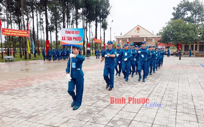 Đồng Phú: 308 vận động viên tham gia hội thao trung đội dân quân cơ động