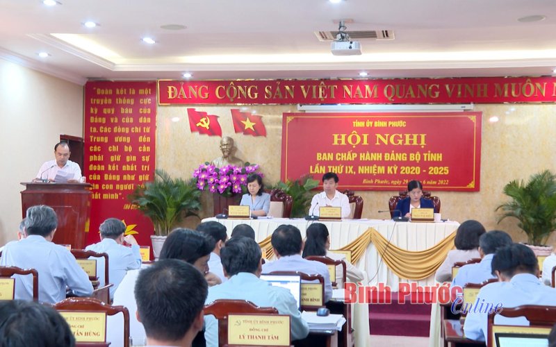 Hội nghị Ban Chấp hành Đảng bộ tỉnh Bình Phước lần thứ IX thành công tốt đẹp