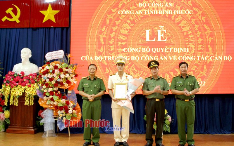 Thượng tá Nguyễn Huy Hải được bổ nhiệm Phó giám đốc Công an tỉnh Bình Phước 