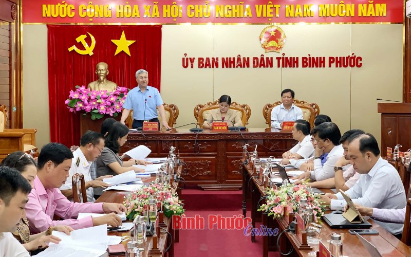 Tổ công tác Đoàn giám sát của Quốc hội làm việc tại Bình Phước