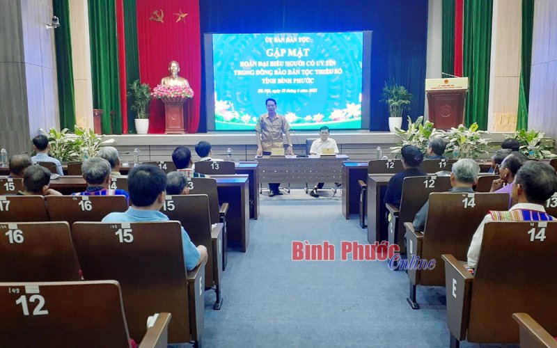 Ủy ban Dân tộc gặp mặt người có uy tín vùng DTTS tỉnh Bình Phước