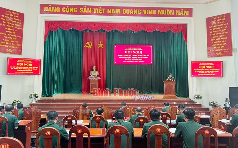 Bộ CHQS tỉnh Bình Phước: Cụm thi đua cơ quan sơ kết hoạt động thi đua 6 tháng