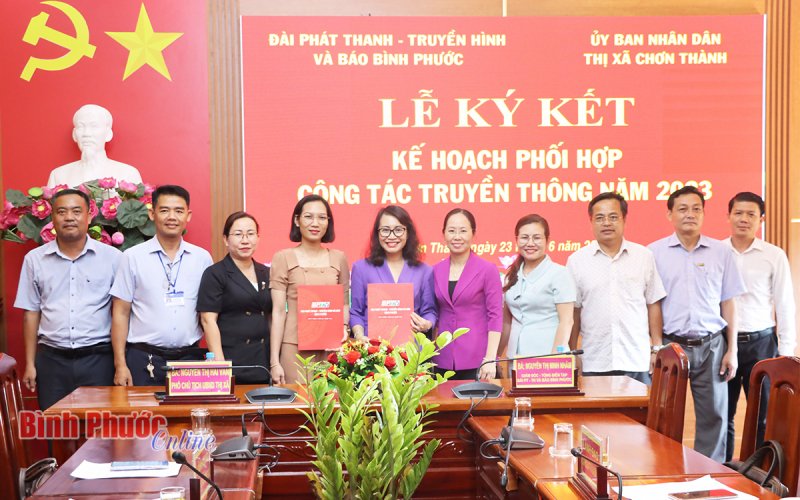 BPTV ký kết kế hoạch hợp tác truyền thông với thị xã Chơn Thành