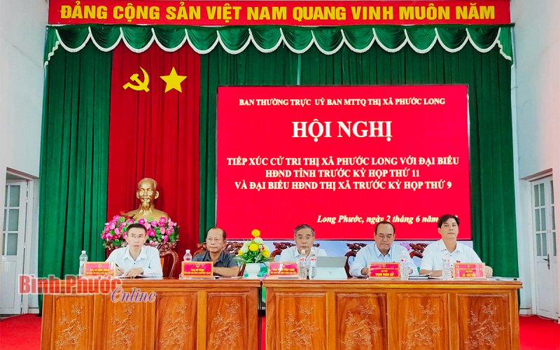 Đại biểu HĐND 2 cấp tiếp xúc cử tri thị xã Phước Long