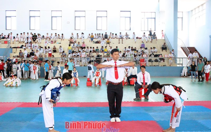 Phú Riềng: 400 võ sinh tham gia thi đấu taekwondo mở rộng lần thứ 3