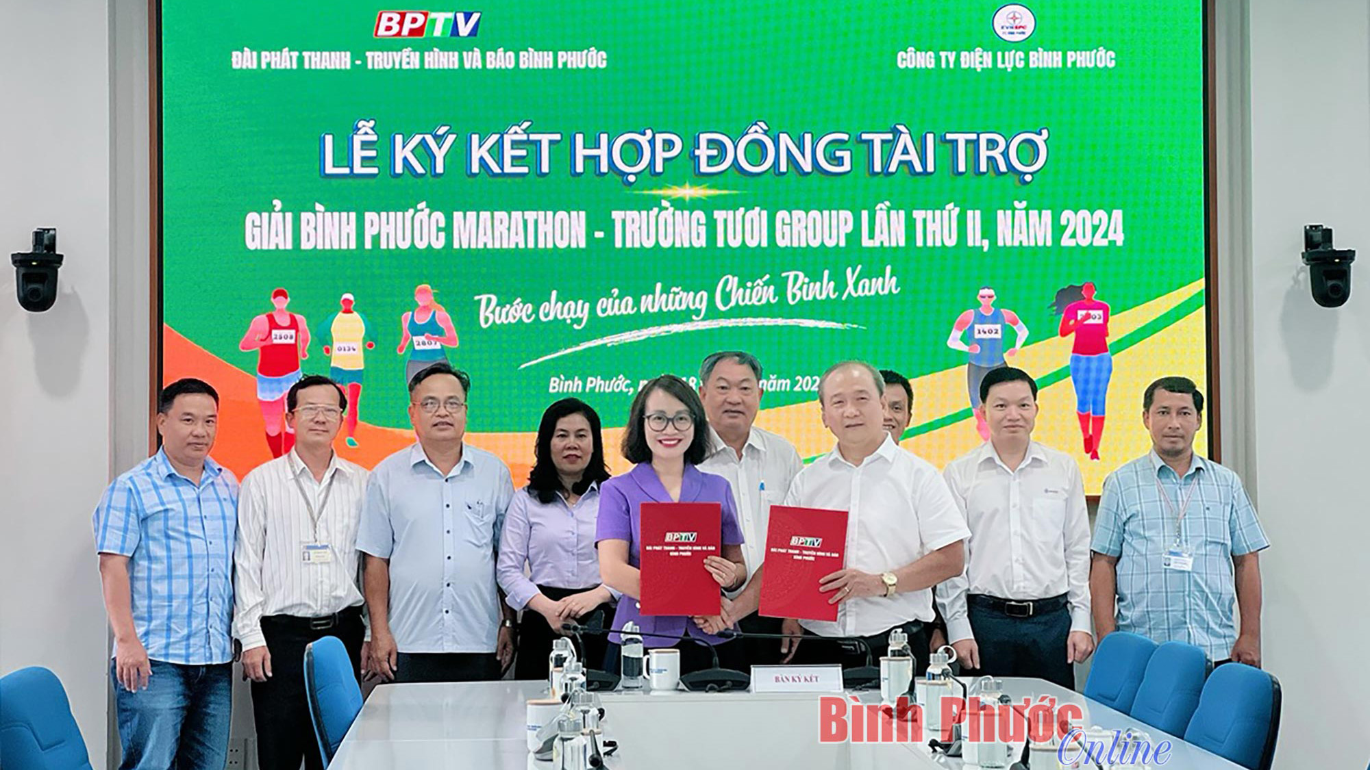 BPTV ký kết với Điện lực Bình Phước tài trợ Giải Bình Phước Marathon - Trường Tươi Group lần thứ II