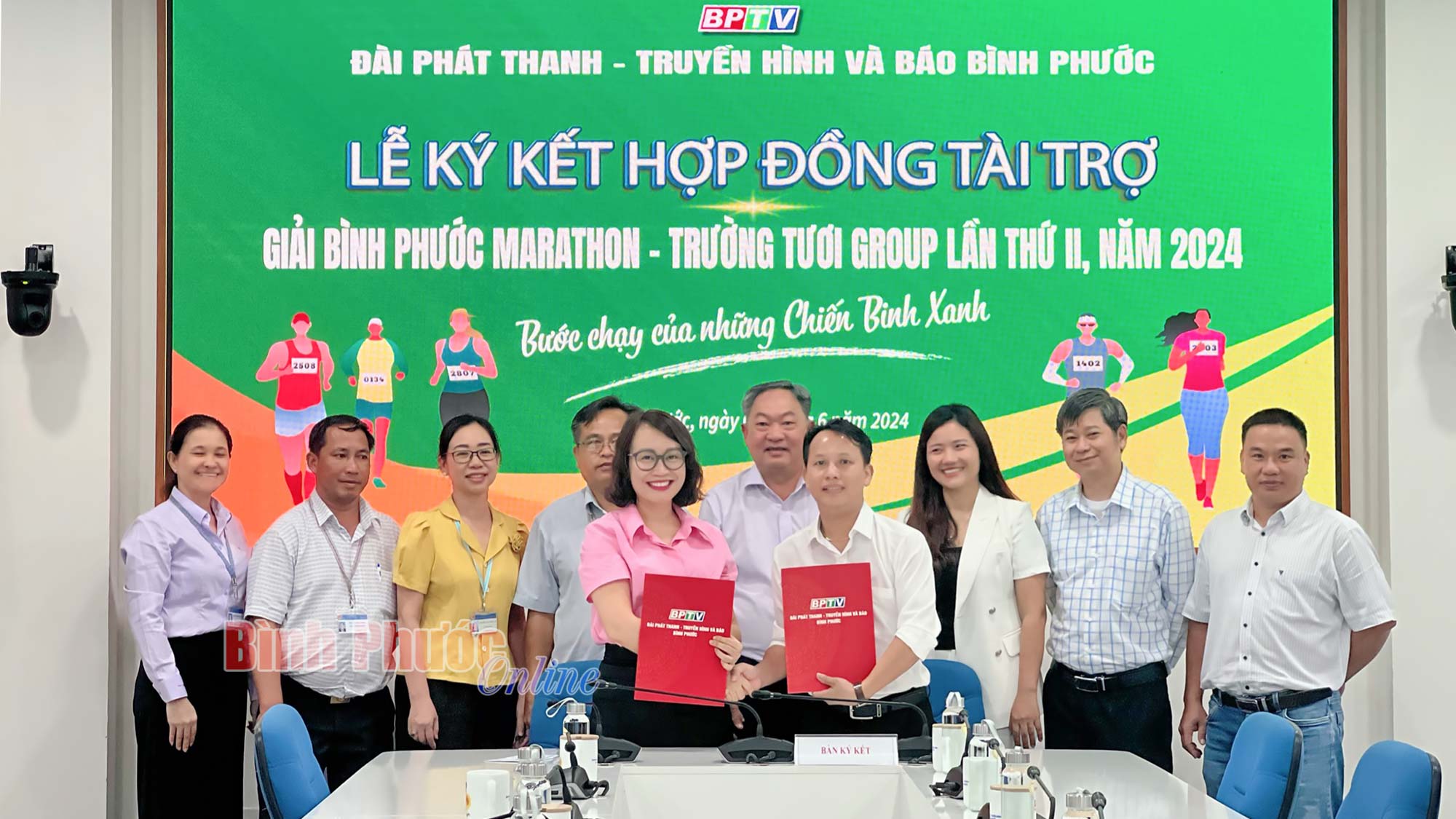 BPTV và Hoàng Duy Sport ký kết tài trợ giải Bình Phước Marathon - Trường Tươi Group lần thứ II