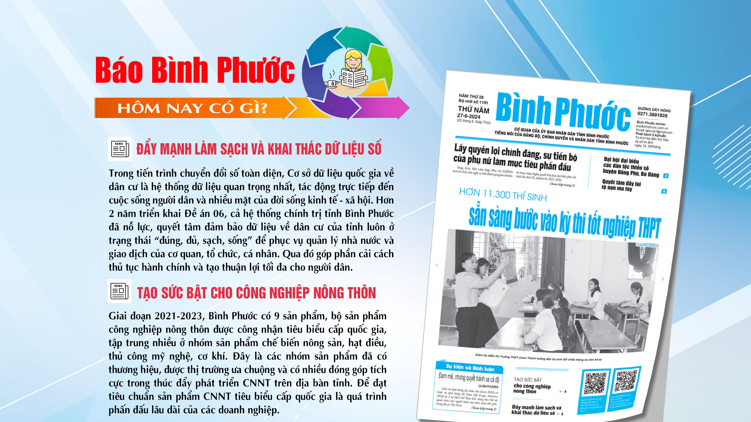Kính mời độc giả đón đọc báo in Bình Phước hôm nay 27-6-20244