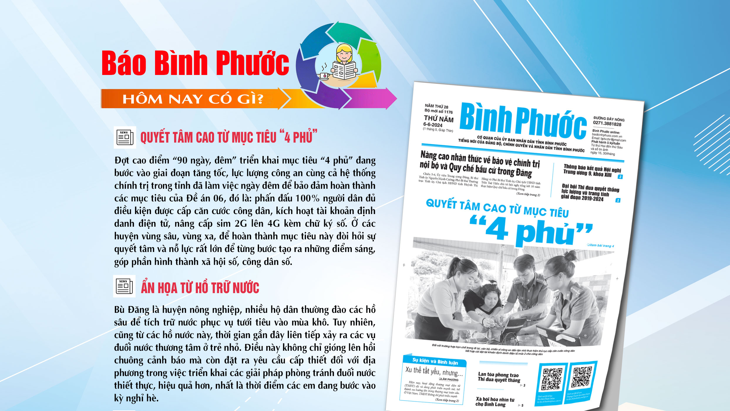 Kính mời độc giả đón đọc báo in Bình Phước hôm nay 6-6-2024