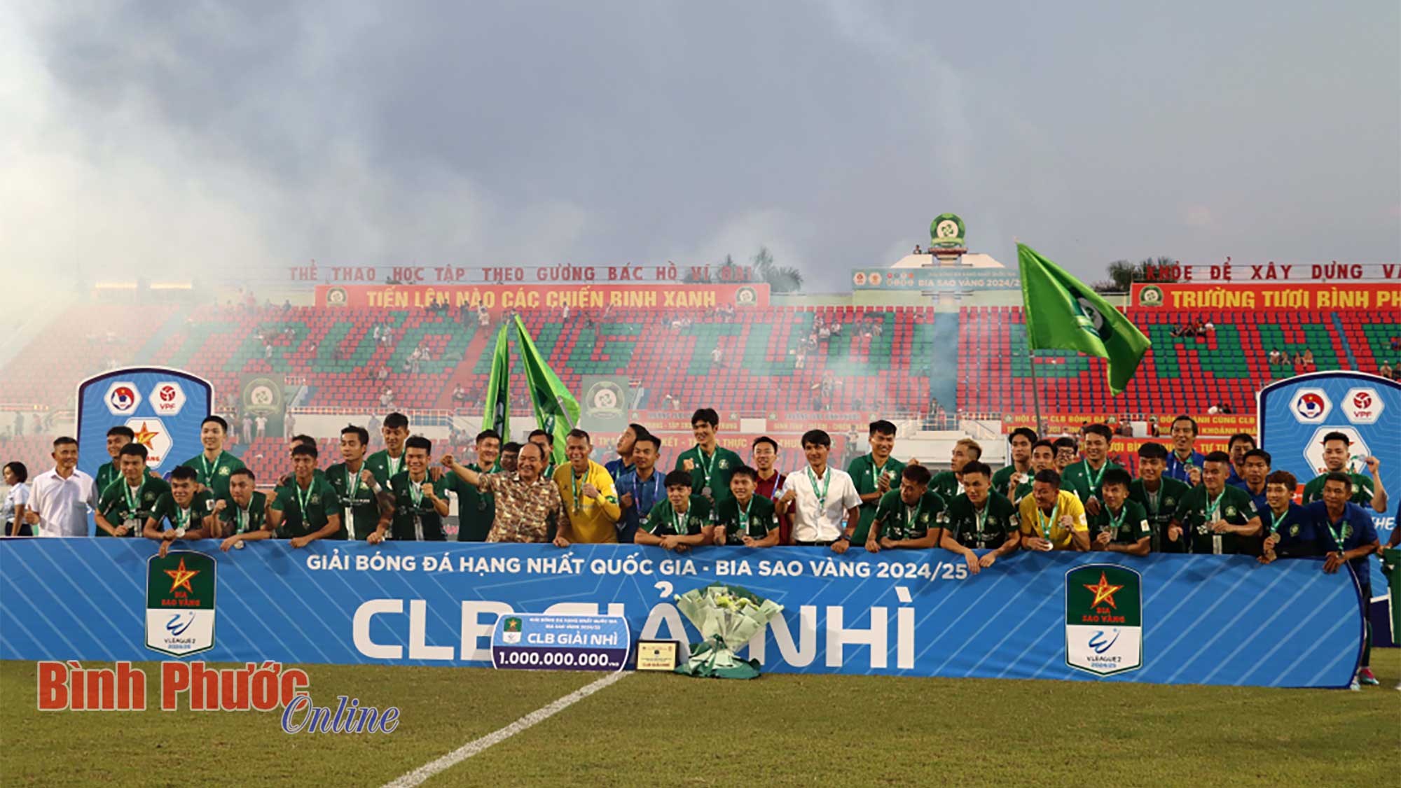  Bình Phước bảo vệ thành công ngôi nhì bảng sau chiến thắng 3-0 trước Long An